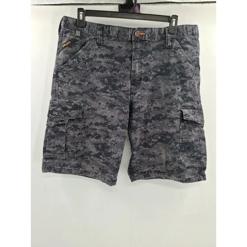 Ariat M4 Rebar Relaxed Fit Cargo Digital Camo Shirts Size 32